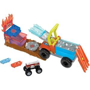 Hot Wheels Monster Truck Arena Smashers Color Shifters 5-Alarm Rescue NWT